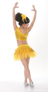 Girls Kids Jazz Latin Ballet Party Costume Dance Dress Skirt Headband Bracelet