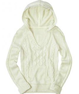 New Girls Winter Trendy Cable Knit Hooded Sweater 14 Justice White $36 00