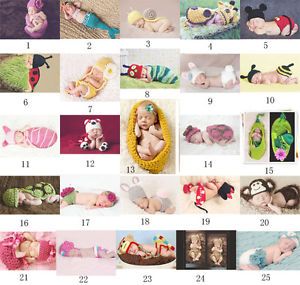 Costume Photo Photography Prop Baby Infant Knit Crochet Beanie Animal Hat Cap