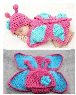 Hot Cute Baby Infant Butterfly Knitted Costume Photo Photography Prop Newborn