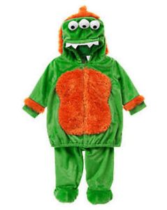 Gymboree Infant Boy 3 6 Months Three Eyed Green Monster Costume Halloween New