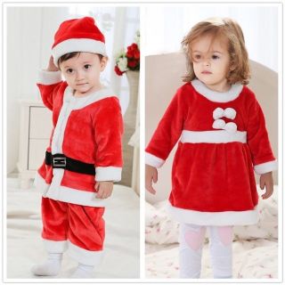 Christms Baby Boys Girls Party Suit Costume Dress Outfit Xmas Santas Gift 6 24M