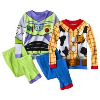 Boy 4pc Disney Toy Story Buzz Lightyear Woody Costume Pajama Shirt Pant Set 4T