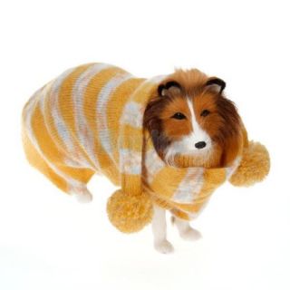 Pet Dog Sweater Pullover Jersey Pompom Scarf Coat Winter Costume Jumper Clothes