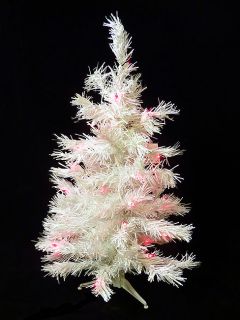 2' Pre Lit White Christmas Tree Pink Lights