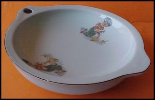 Antique Porcelain Child Baby Food Warmer Dish Plate