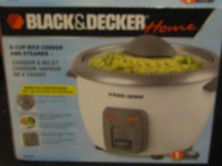 Black Decker Rice Cooker Steamer 6 Cup RC 3406 NICE!