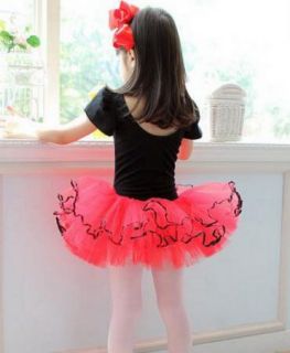 New Girl Birthday Party Leotard Ballet Tutu Dance Skate Skirt Costume Dress 3 8Y