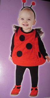 New Infant Toddler Lady Bug Halloween Costume Dress Up Ages 1 2 Yrs