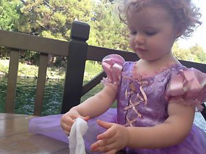 Deluxe Disney Rapunzel Costume Tangled Infant Baby Toddler Dress 12 18 MO