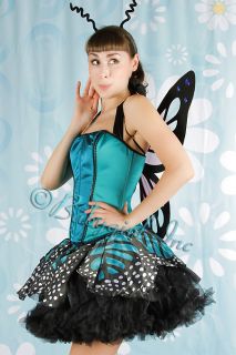 Leg Avenue 3 PC Blue Swallowtail Butterfly Fairy Costume 85001 Small