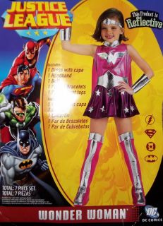 Justice League Wonder Woman Child M 8 10 Halloween Costume Girls Reflective Glow