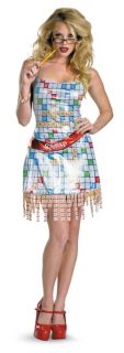 Scrabble Sexy Deluxe Female Adult Womens Costume Game Nerd Theme Party Halloween