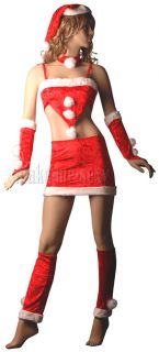 Sexy Naughty Miss Claus Santa Roleplay Fancy Dress Costume Baby Doll Lingerie