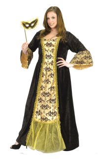 Masquerade Queen Adult Plus Size Womens Costume Royal Ball Gown Halloween Party