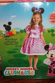 Toddler Girl 3T 4T Pink Minnie Mouse Halloween Costume Mickey Mouse Clubhouse