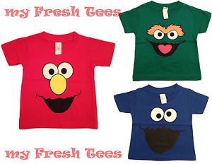 Sesame Street Baby T Shirts Elmo Cookie Monster and Oscar