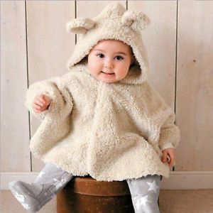 Lihua Baby Costume Boy Girl Little White Bear Toddler Hoodie Cloak Cape Coat