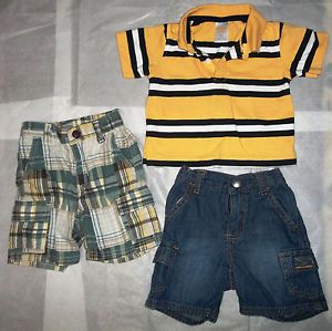 6 12 Month Baby Toddler Boys 3 PC Gymboree Summer Clothing Lot New w O Tags