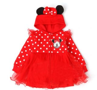 Baby Girl's Minnie Mouse Veil Dress Hoody Coat Jumper Costume Outwear Clothes