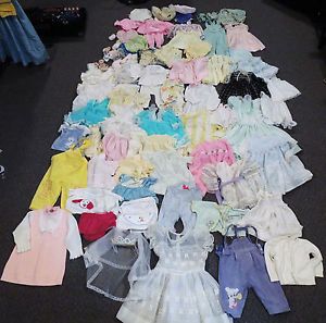 70 Vintage Baby Toddler Children's Girl Clothes Lot Dresses Bonnet Communion