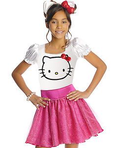 Hello Kitty Tween Girls Tutu Dress Fancy Dress Up Toddler Halloween Costume S