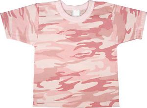 Military Type Pink Camo Infant Baby Clothes Boys Tshirt Girls Tee