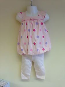 Designer Baby Girls Summer Outfit 2 Piece Clothes Bundle