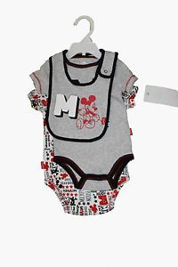 New Baby Infant Boy Girl 3 Piece Disney Mickey Mouse Clothes Set Outfit 3 6 Mos