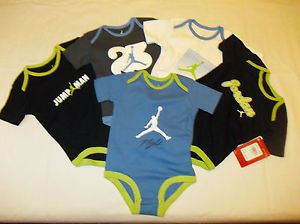 New Jordan Logo Baby Boys Bodysuits Shirts Clothes Lot Set Sz 6 9 Months