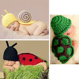 Baby Infant Aminal Knit Crochet Costume Photography Tool Beanie Hat Cap M1510