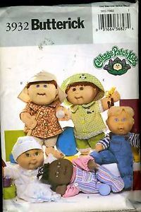 Butterick 3932 Pattern 12" 16" Cabbage Patch Kids Baby Doll Clothes