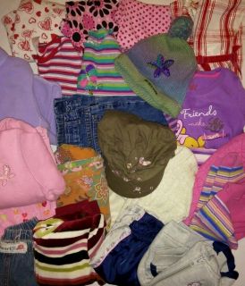 Huge Lot of Girl Clothes Toddler 24 Months 2T 3T Pants Shirts Dresses More