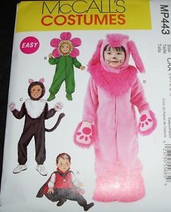 McCalls MP443 Baby Toddler Poodle Flower Cat Vampire Costume Pattern 1 2 4