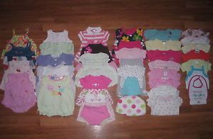 Lot Baby Girls Spring Summer Clothes Size Sz 0 3 Months Old Navy Carters TCP