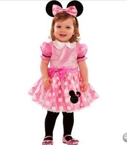 Disney Minnie Mouse Halloween Costume Pink Dress Infant 12 24 Months