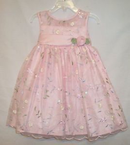 American Princess Toddler Girl’s Dress Pink Floral Size 2 Tot New