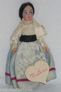 Vintage Lenci Torino Costume Doll Milano Heart Label Plastic Body w Tags Italy