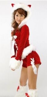 Sexy Women's Ladies Fancy Red Xmas Dress Santa Costume Christmas Outfit C07