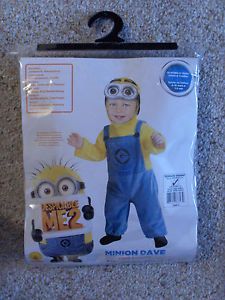 Despicable Me 2 Minion Dave Halloween Costume Toddler Boys 2T 4T Sold Out