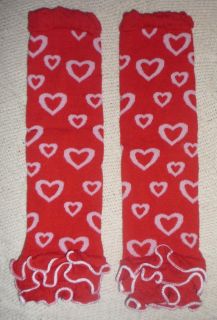 Red Heart Valentines Day Ruffle Leg Warmers Socks Legging Toddler Baby Legs