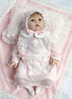 Realistic Silicone Vinyl Reborn Baby Doll Girl Kelly Lifelike Baby Doll 20"