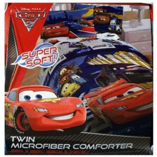Disney Pixar Cars Lightning McQueen Tow Mater Twin Size Microfiber Comforter