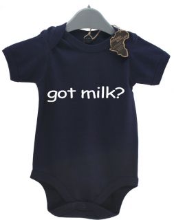 Got Milk Funny Baby Grow Babysuit Vest Boy Girl Tshirt Babies Clothing