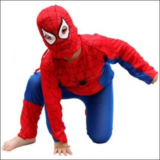 Baby Boy Toddler Cosplay Halloween Party Costume Mask Outfit Set Spiderman