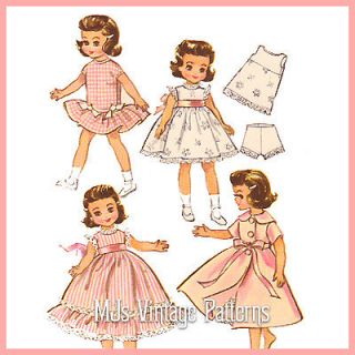 1950s Vtg Doll Clothes Pattern 14" Betsy McCall Toni Dress Nightgown Robe