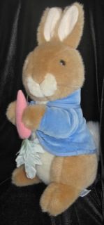Eden Peter Rabbit Potter Plush Carrot Blue Jacket 14"