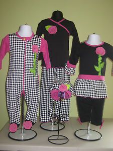 Sozo English Rose Outfit Romper Cap Dress Capri Wrap Top Pants Infant Toddler