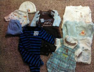 Lot of Infant Newborn Baby Boy Clothing 0 3 Months Boys Outfits Gently Used