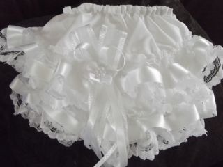 Dream Newborn Baby White Lace Ribbon Frilly Knickers or 17 19" Reborn Doll